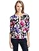 Jones New York Women's Long Sleeve Crew Neck Cardigan, Multi, X-Large