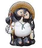 【信楽焼】福ひねり狸　20号　サイズ・約幅48×奥行き30×高さ65cm