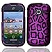 For Samsung Galaxy Centura S738C Hard Design Cover Case Purple Leopard Accessory