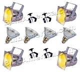 Par 38 Short Cans, Osram 120w Par38 Flood Lamps, C-Clamps (L555)