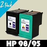 HP 98 C8765WN & HP 95 C8766WN Compatible Remanufactured Combo Pack - 1 Black & 1 Color Ink Cartridges