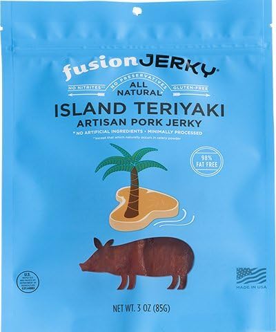 Fusion Jerky Island Teriyaki Pork Jerky 4 Pack (3oz each)