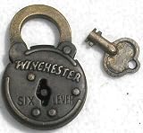 Winchester Six 6 Lever Padlock with Key