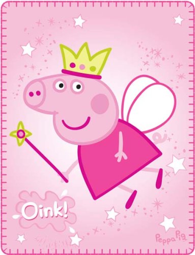 Childrens Toyshop  Third Party New : CharacterWorld Peppa Pig Princess Peppa Fleece Blanket