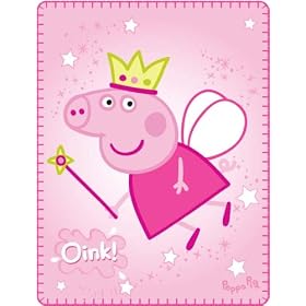 CharacterWorld Peppa Pig Princess Peppa Fleece Blanket