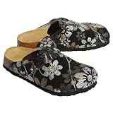 Birkenstock Boston Blk Flowers Synthetic by Birkenstock