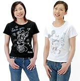 ディズニーおしゃれなラメ&ラインストーンTシャツ(ミニー黒)