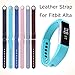 Fitbit Alta Accessory Band, Boomdealer Genuine Leather Wrist Band Strap For Fitbit Alta Activity and Sleep Tracker (Available in 2 Sizes, 6 Colors)