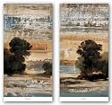 Green Trees Set by Simon Addyman 20"x38" Art Print Poster