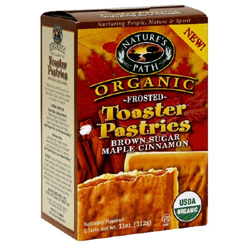 Nature's Path Organic Frosted Brown Sugar Maple Cinnamon Toaster Pastries, 6-Count Boxes (Pack of 12)