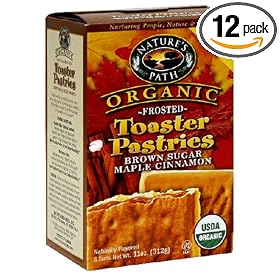 Nature's Path Organic Toaster Pastries, Frosted Brown Sugar Maple Cinnamon, 6-Count Boxes (Pack of 12)
