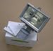 *4 PACK* IP54 PIR HALOGEN FLOOD LIGHT IN SATIN SILVER