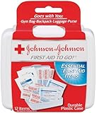 Mini First Aid To Go Kit, 12 Pieces, Plastic Case