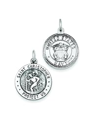 Sterling Silver US Navy St. Christopher Charm