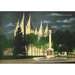 Jumbo Post Card, Mormon Temple, Salt Lake City, Utah
