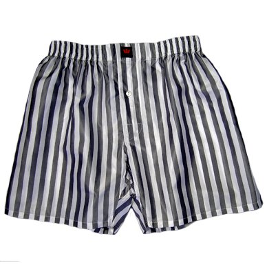 Buy Grey and White 100% Madras Silk Boxers by Royal Silk – Large