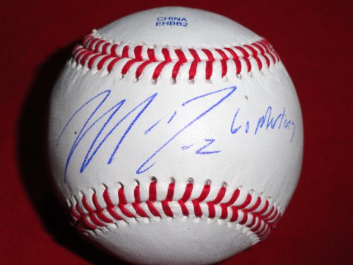Miami Marlins Matt Dominquez Autographed ROLB Baseball with 