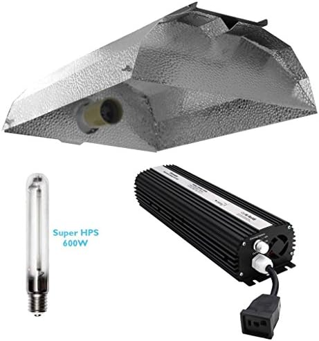VegieMaster 600 watt Digital Dimmable HPS Grow Light System Kit for Plants with Stackable Reflector Hood, Dimmable Ballast and 600w HPS Bulb