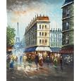 Art Reproduction Oil Painting - Famous Cities: Wandering the Streets of Paris - Standard 20"x24" - Hand Painted Canvas Art
