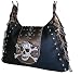 Biker Chick Crystal Skull Buckle with Chains Katydid Handbag