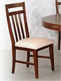Lifestyle California 23-805RTA Crestline Open Rail Slat Back Side Chair with Upholstered Seat