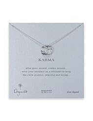 Dogeared Triple Karma Ring Silver Dipped Necklace