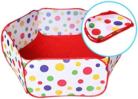 120cm Portable Cute Hexagon Polka Dot Kids Playpen Ball Pit Indoor and Outdoor Easy Folding Play House Children Toy Play Tent with Bag