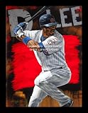 Derrick Lee - Strong Enough - Large Framed Canvas Art Print - Chicago Cubs
