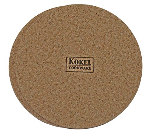 Large Cork Trivets by Kokel Cookware - Set of 2 - 9 Inch Round