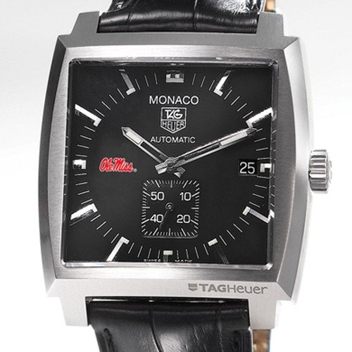 Ole Miss TAG Heuer Watch - Mens Monaco Watch Ole Miss TAG Heuer Watch - Mens Monaco Watch