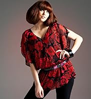 Zandra Rhodes Rose Print Batwing Blouse Zandra Rhodes Rose Print Batwing Blouse