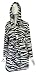 Black and White Zebra Print Hooded Plush Robe for women