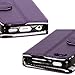 iPhone 5C Case, iPhone 5C Flip Case - E LV Deluxe Zebra Print Interior PU Leather Wallet Purse Flip Folio Stand Case Cover for iPhone 5C with 1 Stylus and 1 Clear Screen Protector (Purple)
