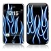 Blue Neon Flames Design Protector Skin Decal Sticker for Apple 3G iPhone / iPhone 3GS 3G S