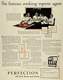1926 Ad Perfection Oil Cook Stoves Ovens Appliances - Original Print Ad