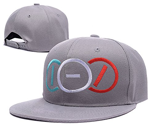 ANDREYD Twenty One Pilots Band Logo Adjustable Snapback Caps Embroidery Hats - Grey