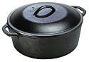 Lodge Logic L8DOL3 Pre-Seasoned 5-Quart Dutch Oven with Loop Handles