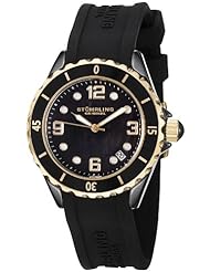 Stuhrling Original Womens 954.12M627 Seraph Quartz Date Black Mother-Of-Pearl Dial Watch
