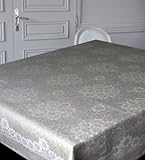 Jacquard Table-Cloth in Linen Cotton, 63-inch Square, Tea Rose by Armani International