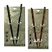 Brown and Black Hair Sticks with Diamonds (4 Sticks)