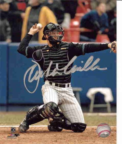 MLB Arizona Diamondbacks Damien Miller Catching Autographed Photo