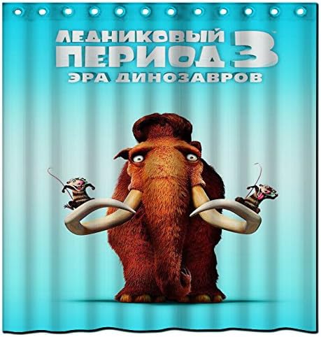 The Ice Age Bathroom Decor Shower Curtain 66" x 72",Waterproof Fabric