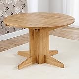 Monte Carlo Solid Oak Extending Dining Table, width 120cm