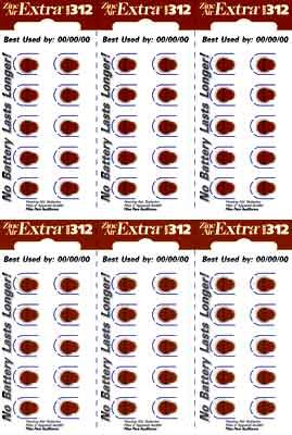 RAYOVAC EXTRA HEARING AID BATTERIES SIZE 312 NEW pack 60 pcs