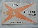 1975 Toyota HI - LUX Truck Owners Manual
