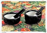 HIC Porcelain Mortar and Pestle 3.5-inch Black