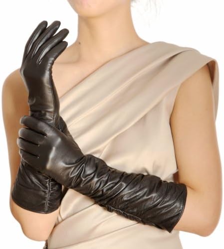 Womens Winter Long Evening Dress Texting Touchscreen Leather Gloves Sleeves F...