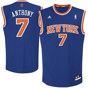 NBA New York Knicks Carmelo Anthony Replica Road Youth Jersey, Royal, Large
