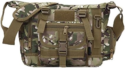 SoldierWill Unisex Military Shoulder Crossbody Messenger Bags(Woodland Camo)