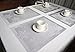RIMOBUL Christmas Placemats Set of 6 Woven Vinyl Non-Slip Placemats Washable Table Mats Anti-Skid Placemats for Kitchen Table (Snow Silver)